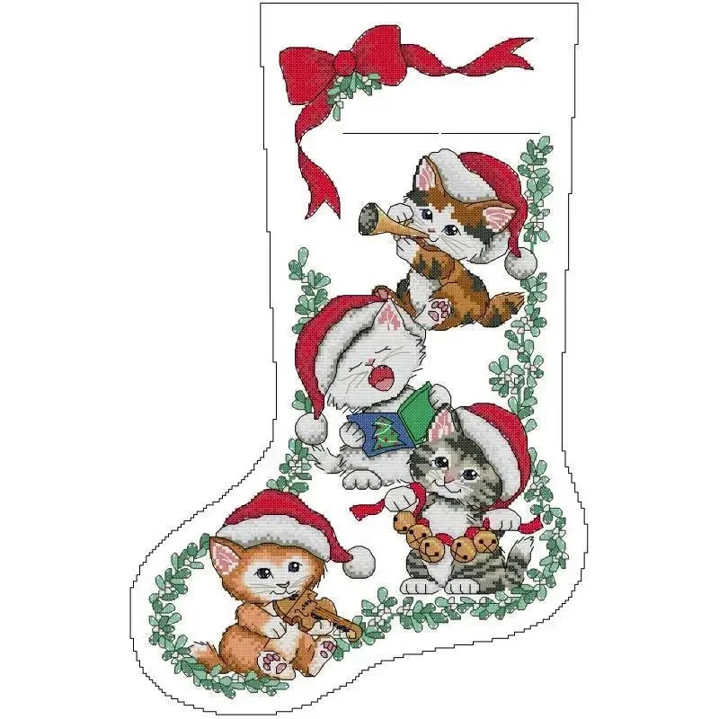 Christmas Stocking Cross Stitch Kits: 11, 14, or 16 CT
