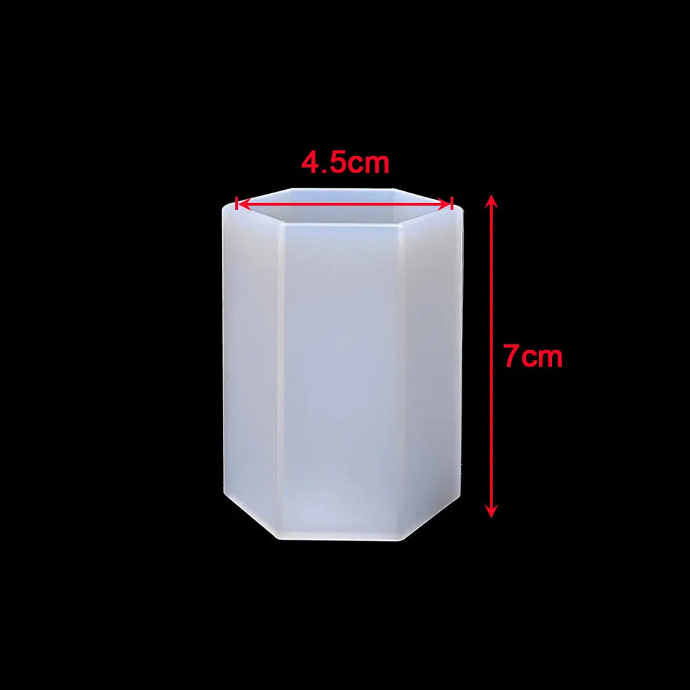 Silicone Cylinder, Hexagon, Square, Rectangle or Cuboid Resin Molds or Candle Making Molds - Different Sizes Available