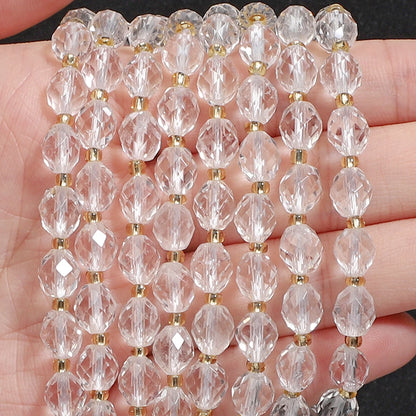 AAA Faceted Natural Colored, Quartz, Oval Shaped Beads