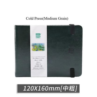Watercolor Journal, 100% Cotton Cold Press Paper  24 Sheets (140lb/300gsm) 12x16cm