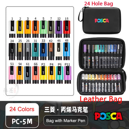 POSCA Multi-Color Marker Pen Set with case