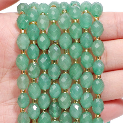 AAA Faceted Natural Colored, Quartz, Oval Shaped Beads
