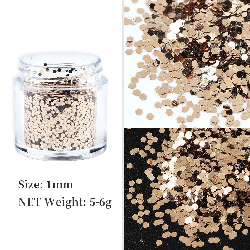 Iridescent Hexagon Glitter For Epoxy Resin Filling