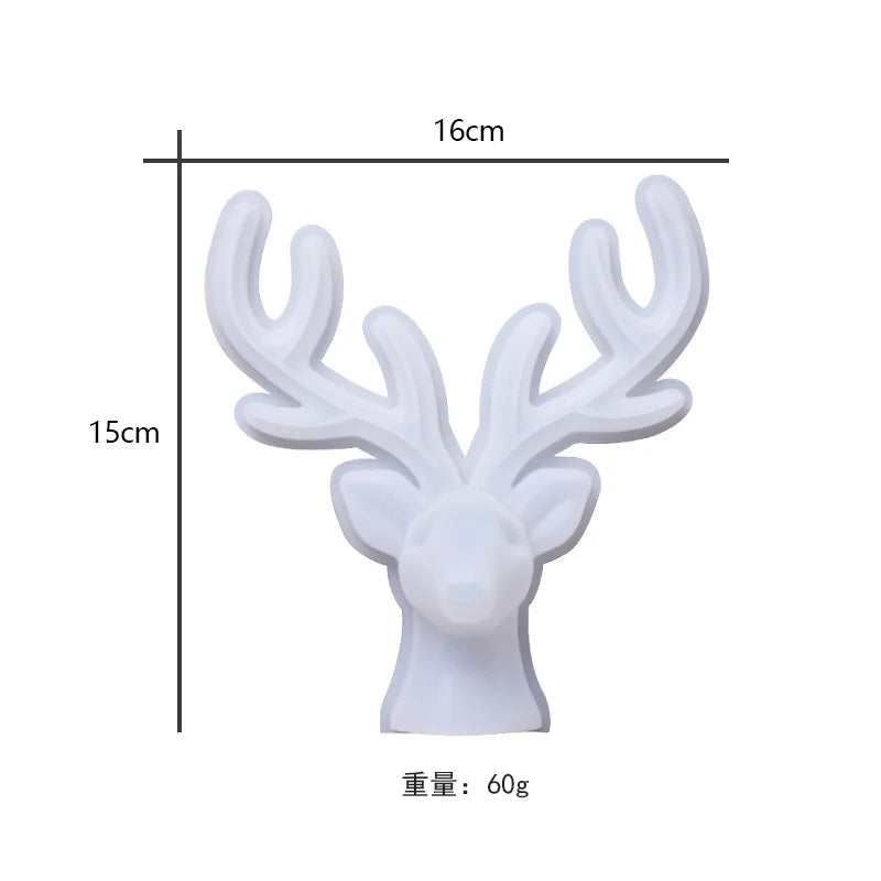 Deer Epoxy Resin Silicone Mold with a 6 Bowl-Shaped Container Base (Sold Separately)
