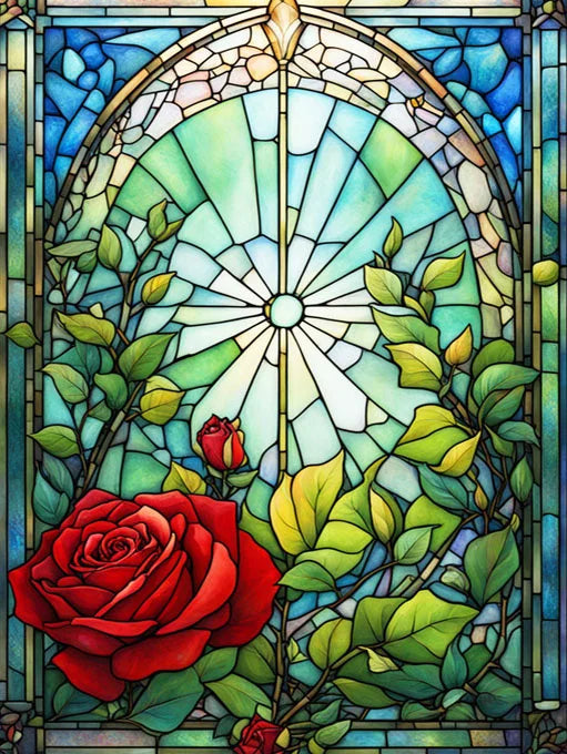 Diamond Painting Kits of Flowers, Different Sizes Available in a Round or Rectangle Shape