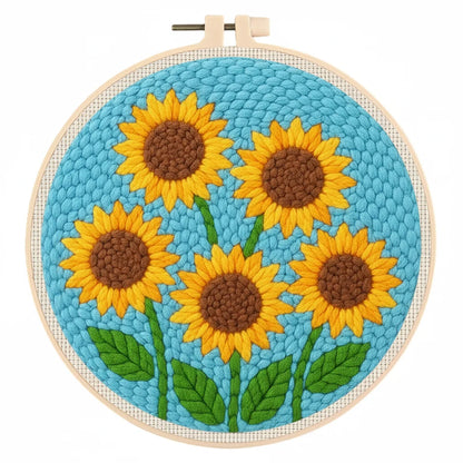Flowers Punch Needle Kits - 20x20cm