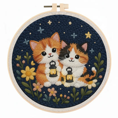 Animal Punch Needle Kits - for Kids and Beginners - 20x20cm