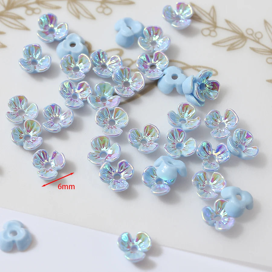 Mini Resin Flower Petals For Jewelry Making - 100pcs, 6mm