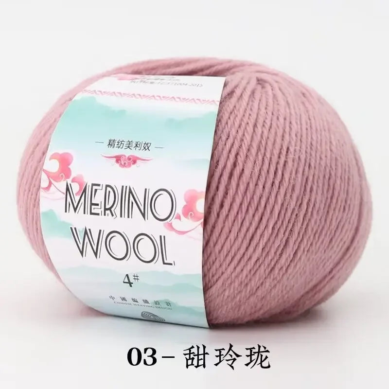50g/roll Merino Wool Yarn - 130M