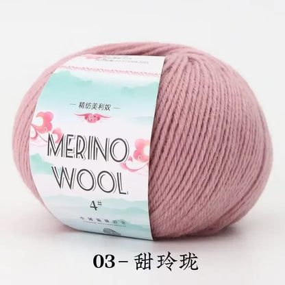 50g/roll Merino Wool Yarn - 130M