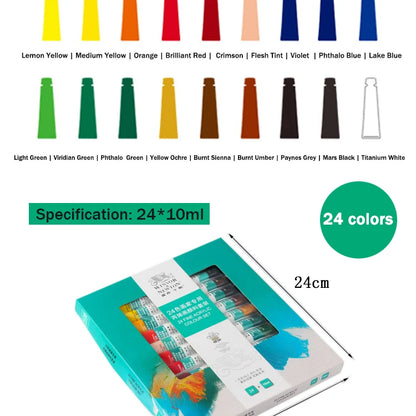 WINSOR & NEWTON Professional Acrylic Paint Sets: 12, 18. 24, or 36 tubes each 10ml
