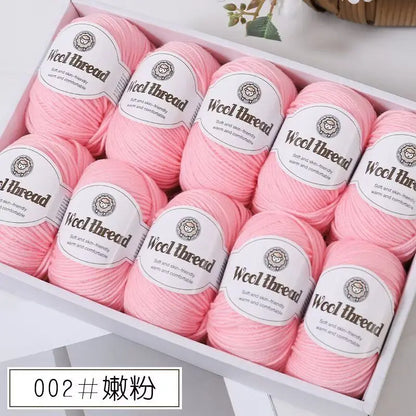500g Box Set of Skin-friendly 4ply Merino Wool Yarn
