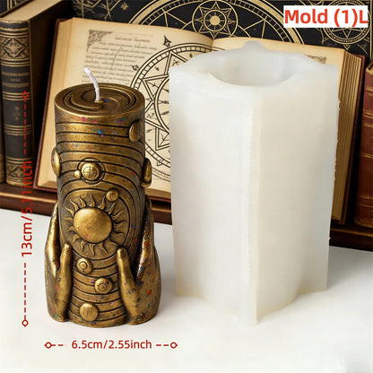 Moon Cylinder Silicone Molds for Candle Making - 8 Variants