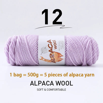 500g (5 pieces) High-Quality Alpaca Wool