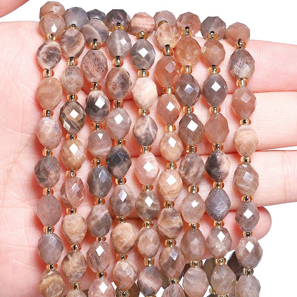 AAA Faceted Natural Colored, Quartz, Oval Shaped Beads