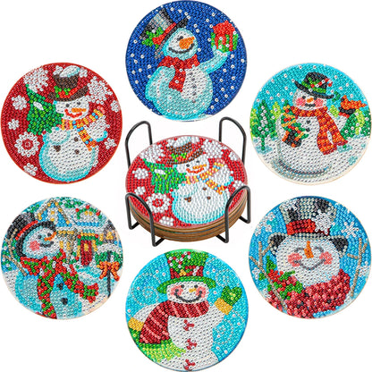 6 Pcs Set of Diamond Art Coasters - Various Designs