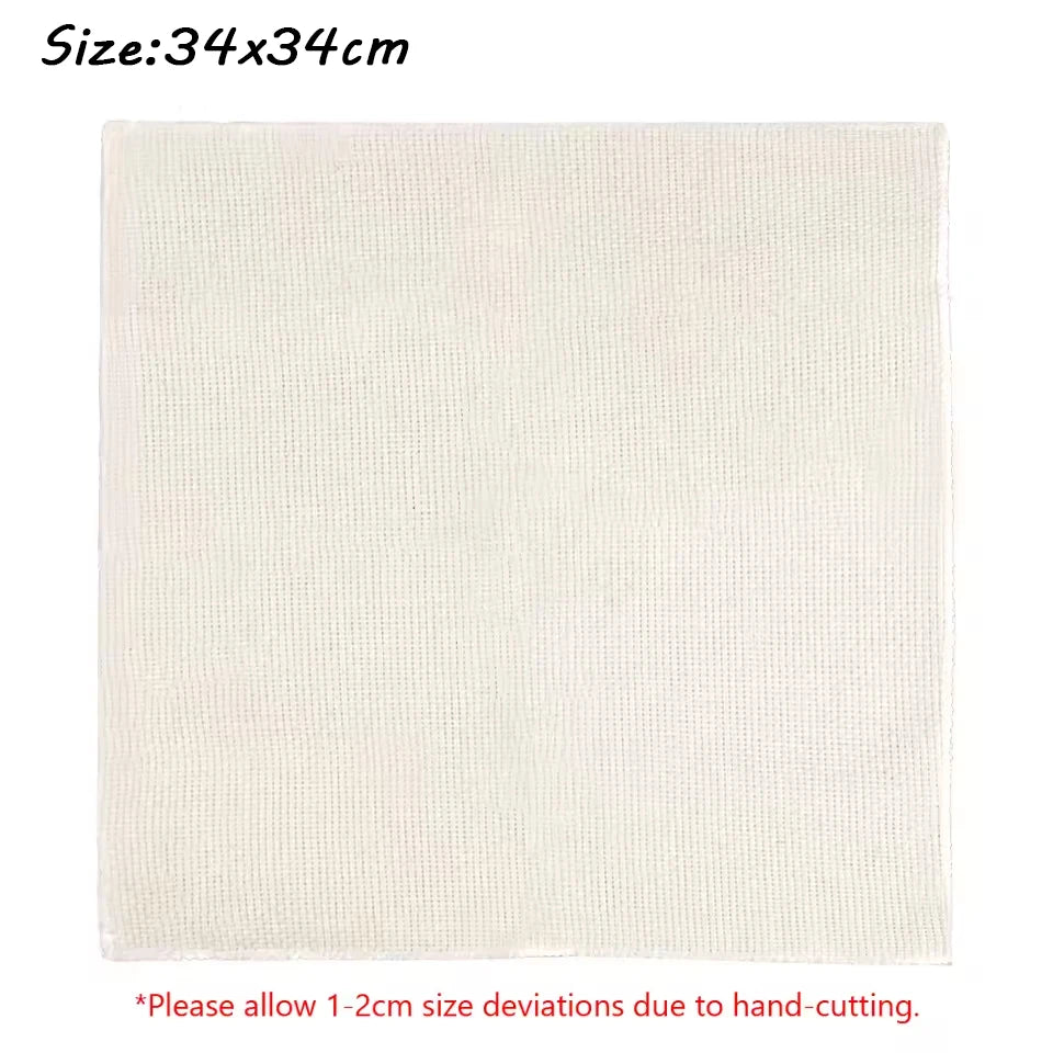 Cotton Fabric for Embroidery, Needlework, and Punch Needle Crafts