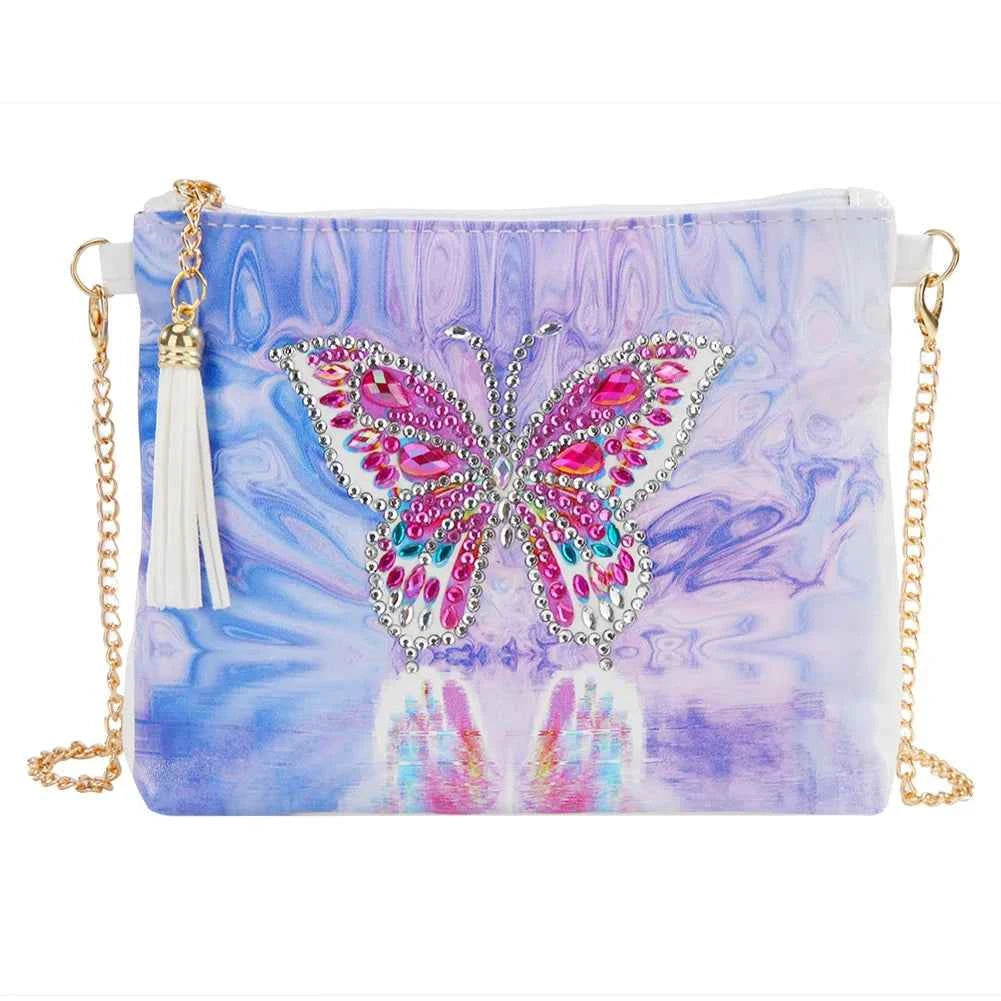 Diamond Art Crossbody Bag Kit, Gold-Tone Chain, 7 Designs