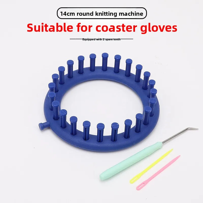 Beginners Plastic Knitting Loom - Round and Comb Tooth