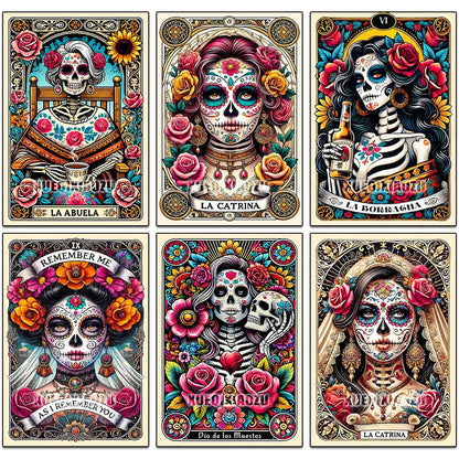 Diamond Art Painting Kit - Skeleton Ladies - Halloween Themes