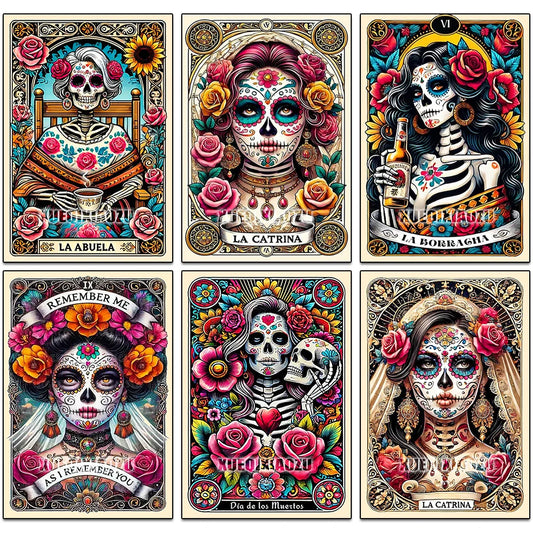 Diamond Art Painting Kit - Skeleton Ladies - Halloween Themes