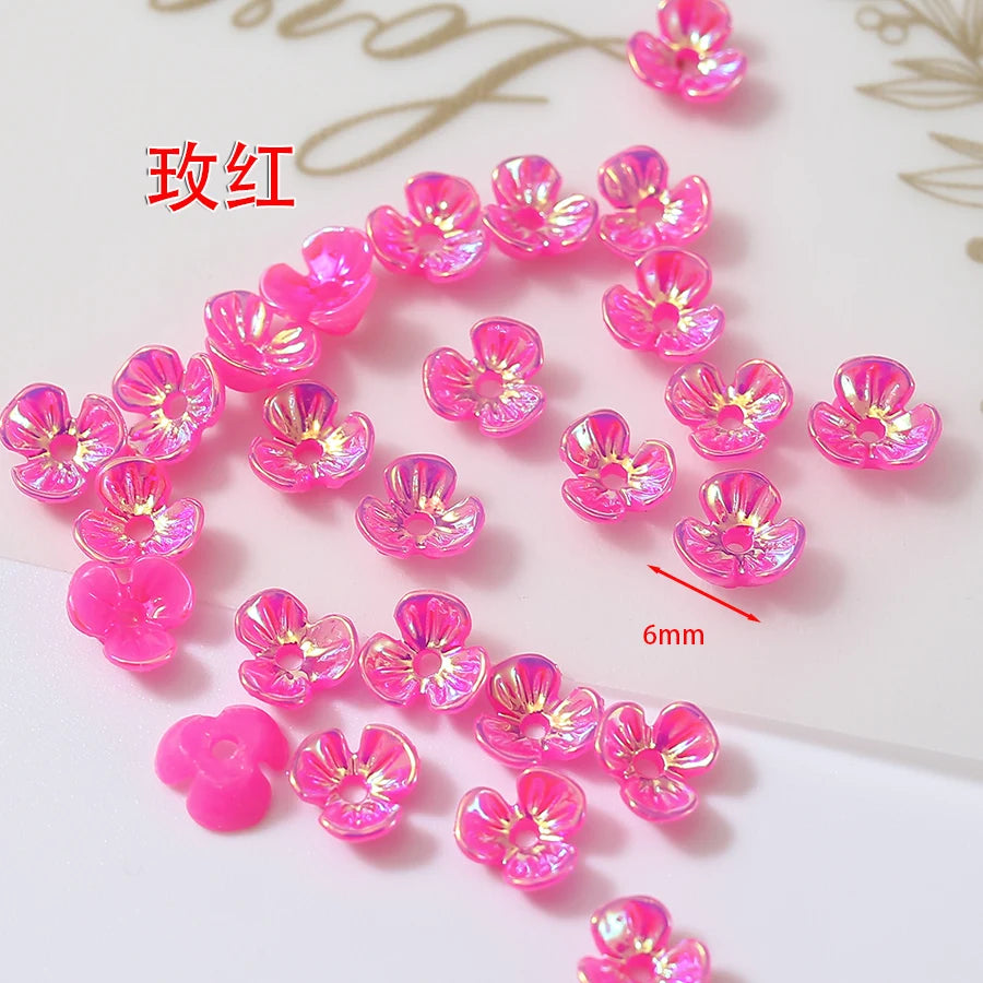Mini Resin Flower Petals For Jewelry Making - 100pcs, 6mm