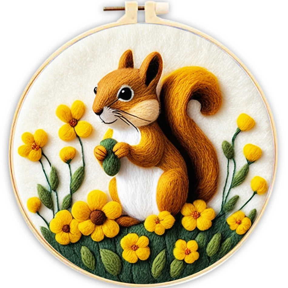 Animals or Flowers Wool Felting Kits
