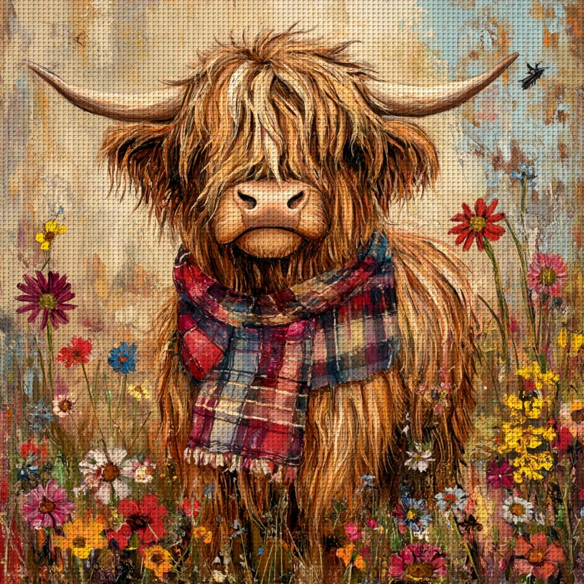Highland Coo Cross Stitch Kit