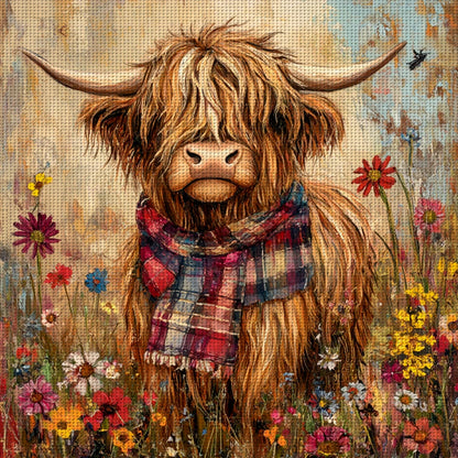 Highland Coo Cross Stitch Kit