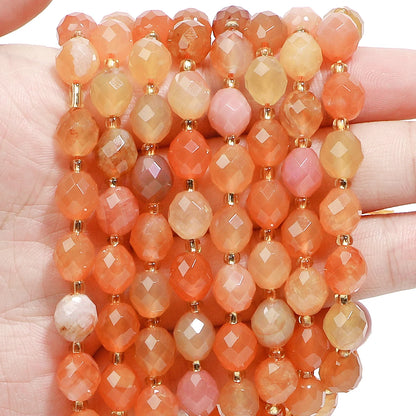 AAA Faceted Natural Colored, Quartz, Oval Shaped Beads