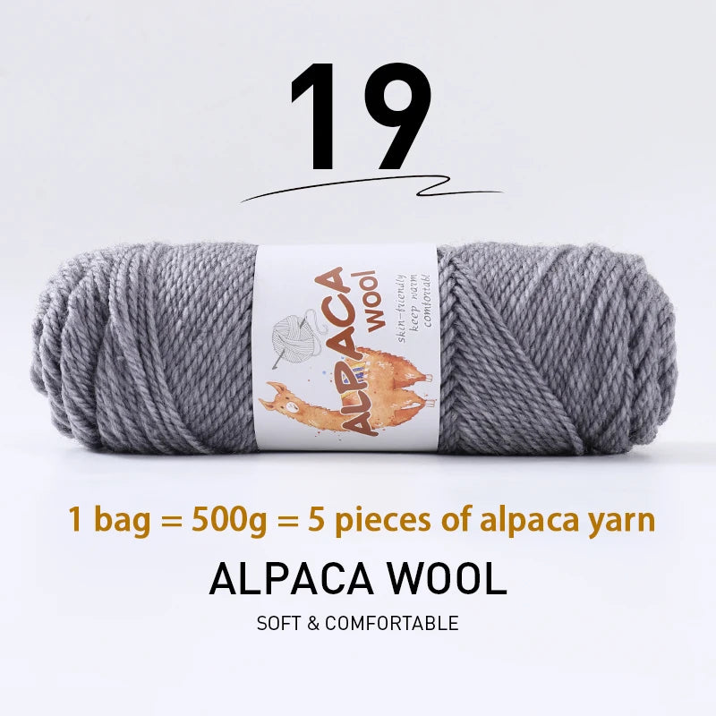 500g (5 pieces) High-Quality Alpaca Wool