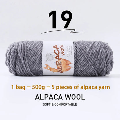500g (5 pieces) High-Quality Alpaca Wool