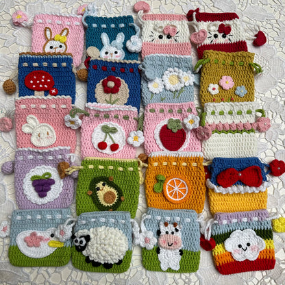 Crocheted Draw-stringed Pouch