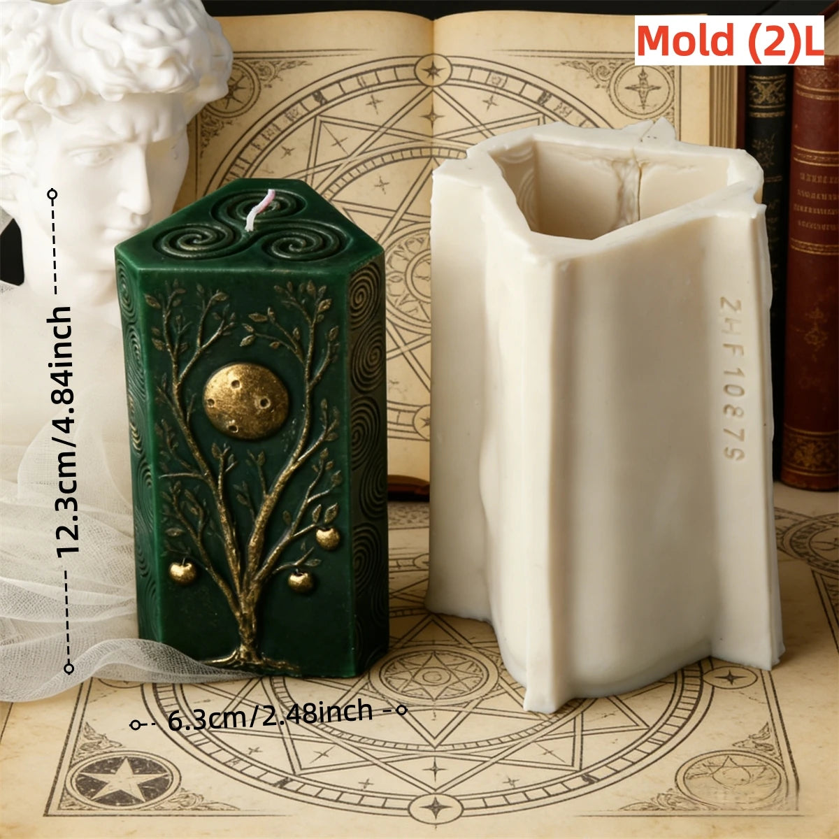 Moon Cylinder Silicone Molds for Candle Making - 8 Variants