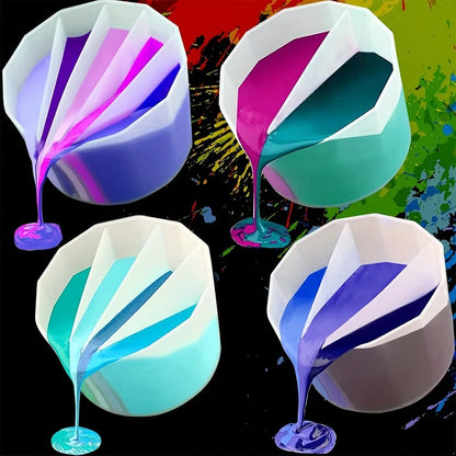 Resin Mixing Cups for Silicone Molds - Multi-Channel Split Pouring Cup