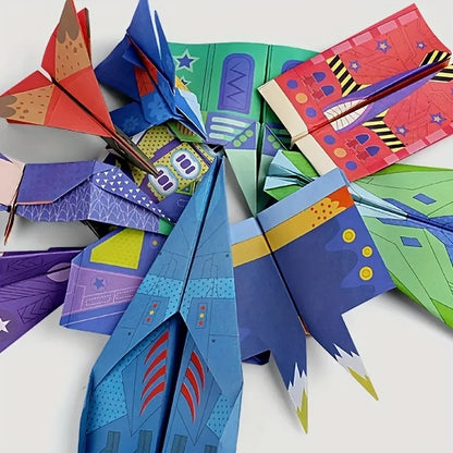 12 Styles 36 Sheets Colorful Origami Paper Airplanes