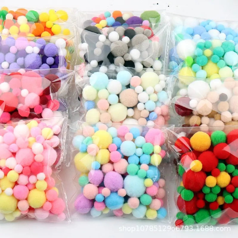 Multi Size Mix Colors Pompoms