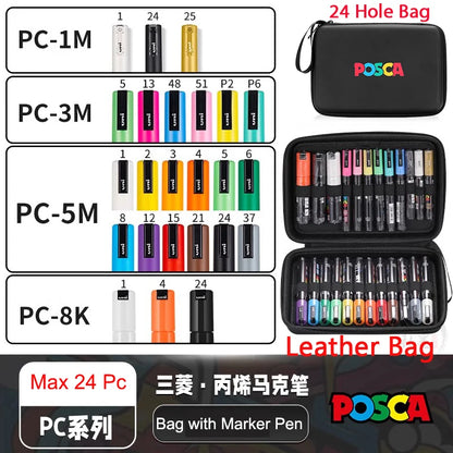 POSCA Multi-Color Marker Pen Set with case