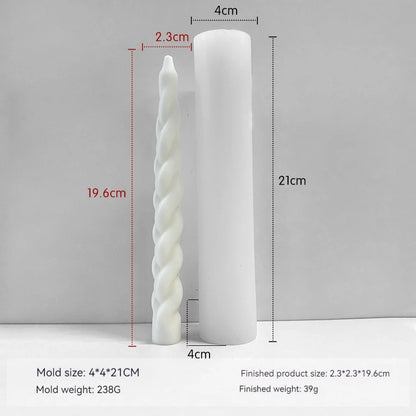 Taper Silicone Molds for Candle Making: 16  Styles - 1 option for a 61 meter Roll of Cotton Wick