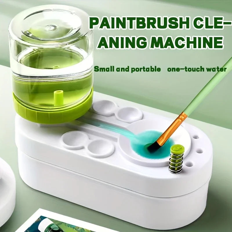 Automatic Paintbrush Cleaning Machine - Recirculating Wash System, Used with Watercolor or Acrylic Paints