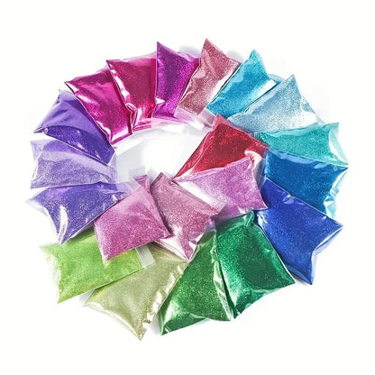 20 Colors of Pearlescent Mica Mineral Powder Pigment For Epoxy Resin Jewelry Making and Resin Coloring