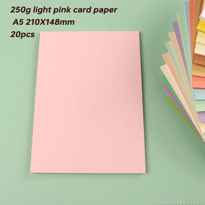 20 Pieces of Card Stock Colored Paper for Scrapbooking