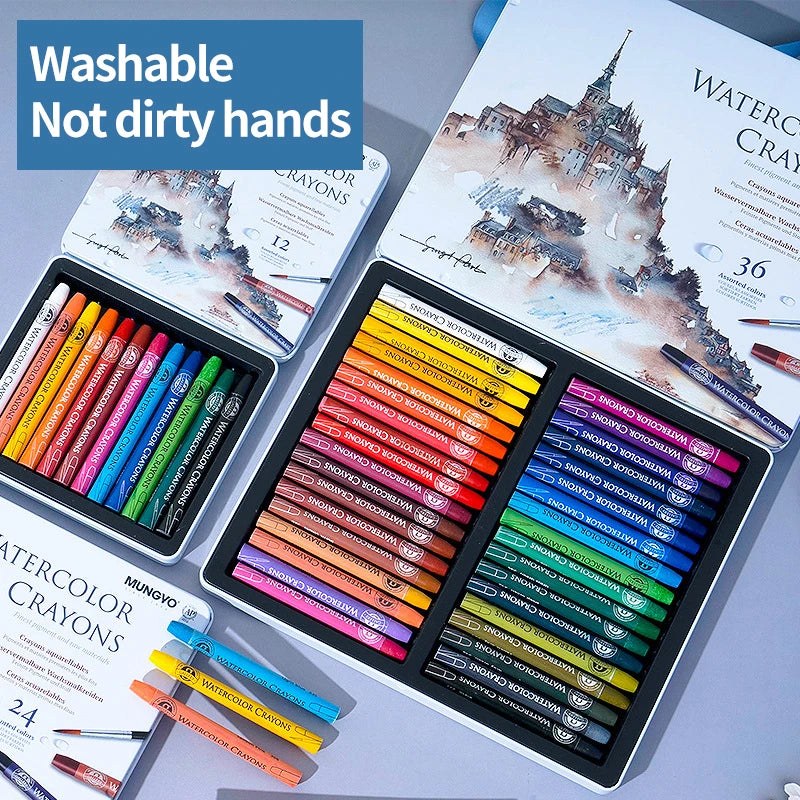 12 or 24  Watercolor Crayons
