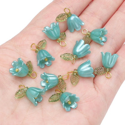 10 Pcs Acrylic Lily of the Valley Flower Bud Beads