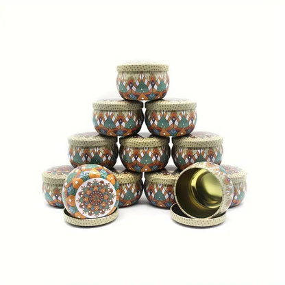 12pcs Empty Candle Tins, 2.2oz - 8 colors