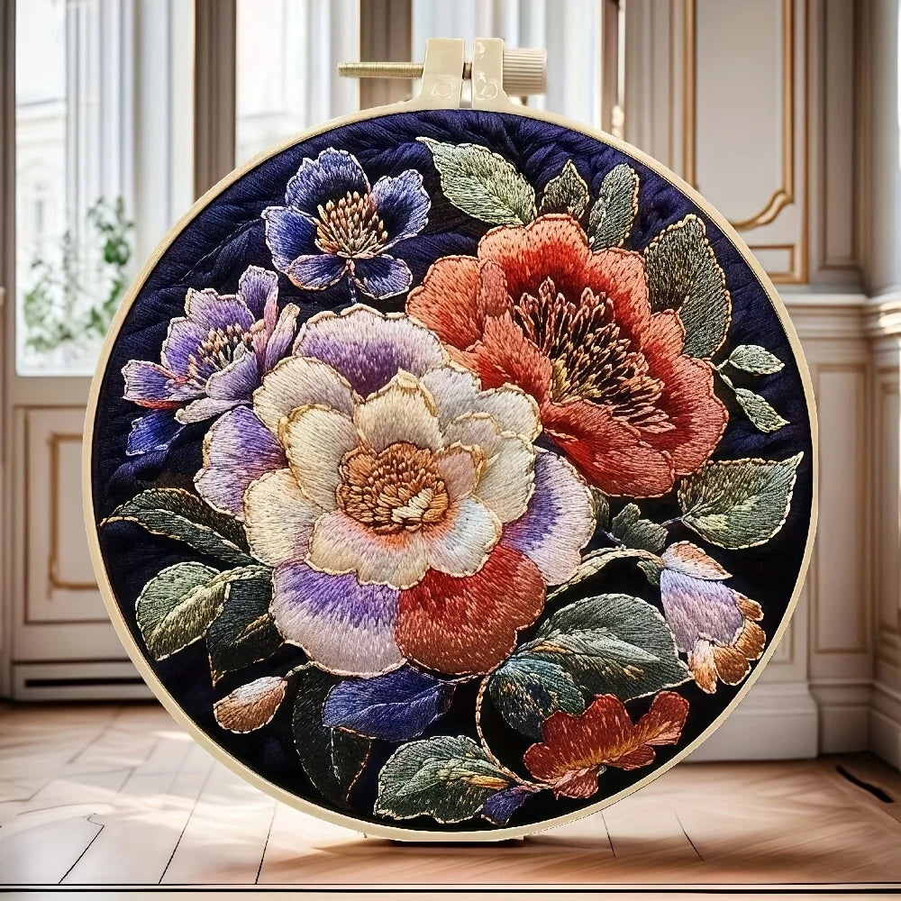 4 Flowers Embroidery Kits