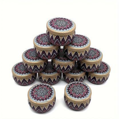 12pcs Empty Candle Tins, 2.2oz - 8 colors