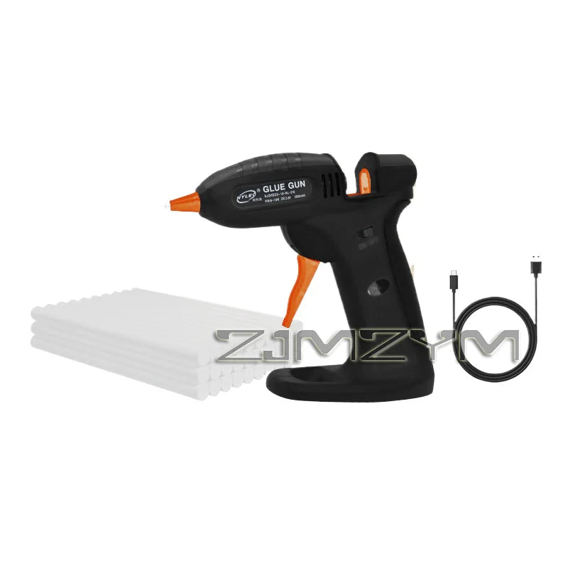 Hot Glue Gun, 3.7V Cordless Glue Gun, Wireless Mini with 30pcs Glue Sticks, Lithium Battery Charging