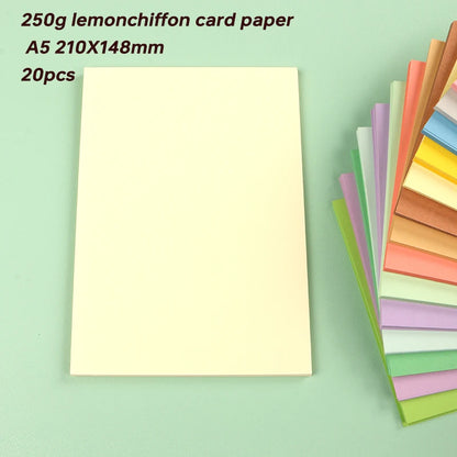 20 Pieces of Card Stock Colored Paper for Scrapbooking