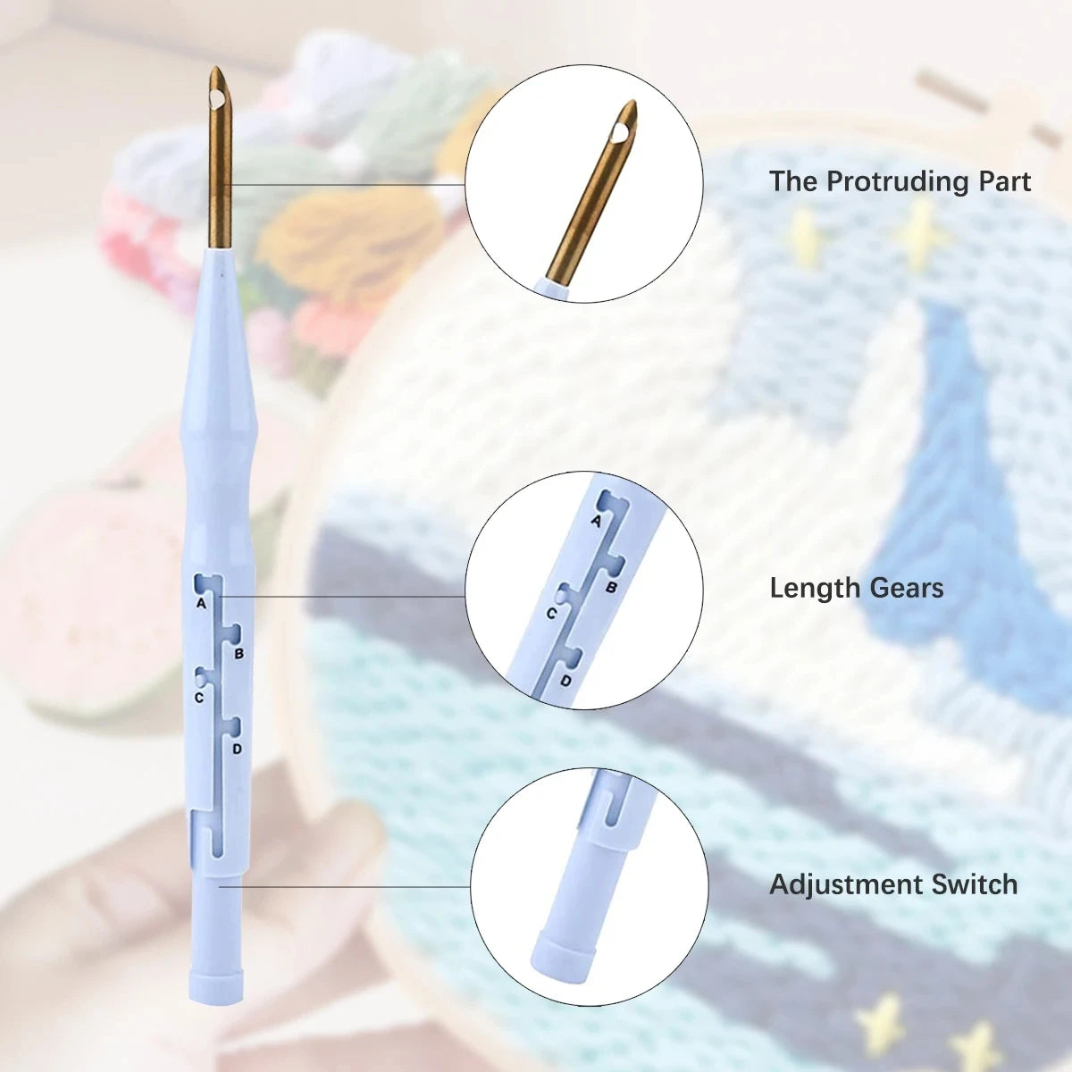20X20cm Cat Punch Needle Kits